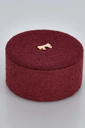 Boîte à bijoux carrée avec noeud Expédié Aujourd'hui